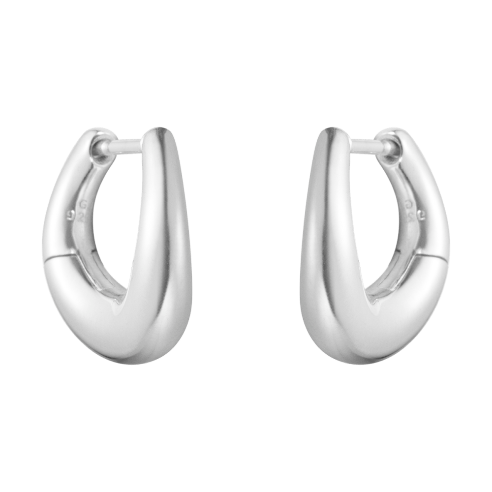 Georg Jensen Sterling Silver Offspring Ear Hoops
