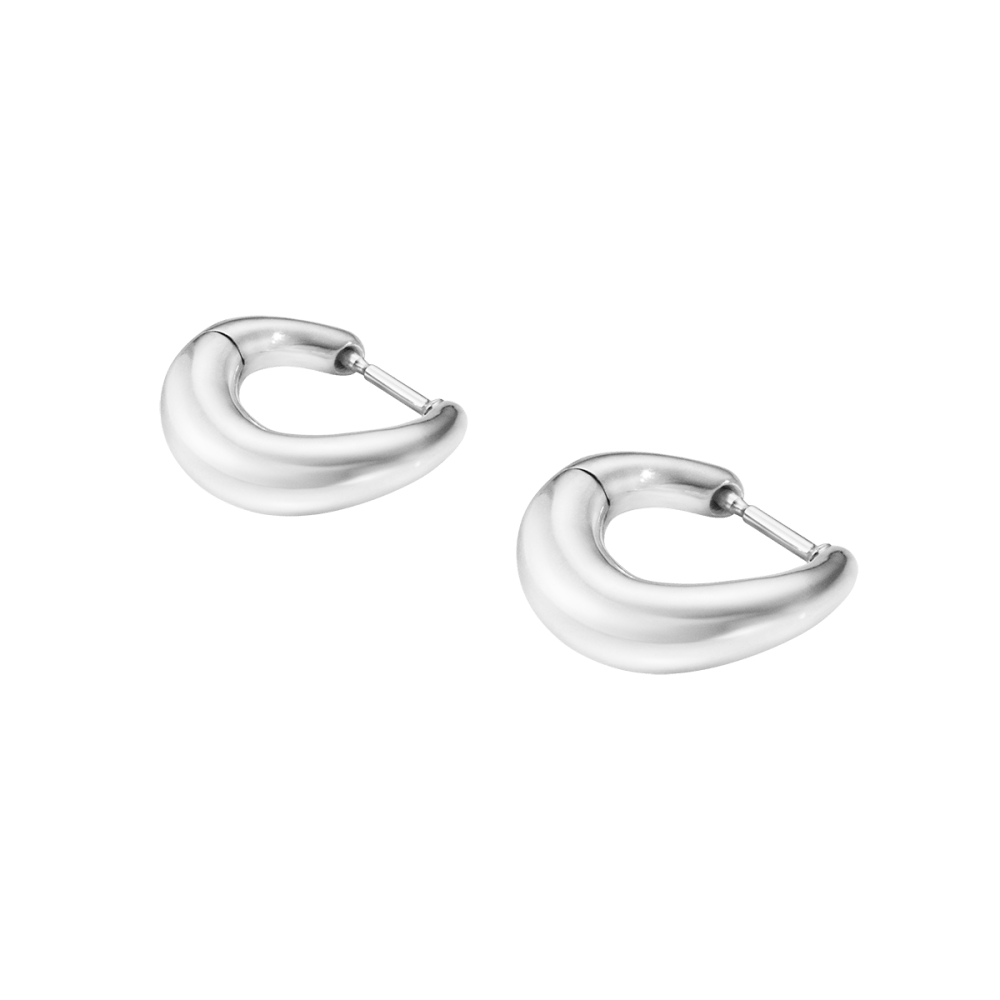 Georg Jensen Sterling Silver Offspring Ear Hoops
