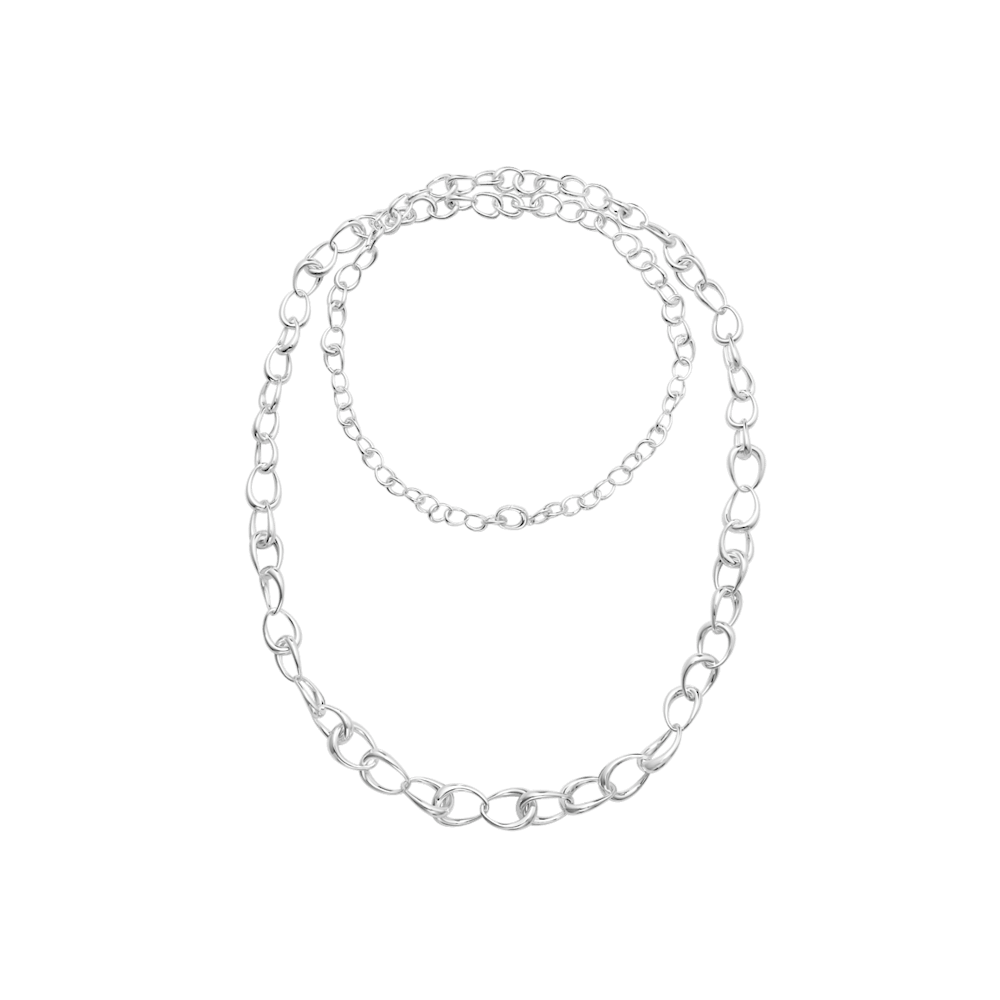 Georg Jensen Sterling Silver Offspring Link Necklace