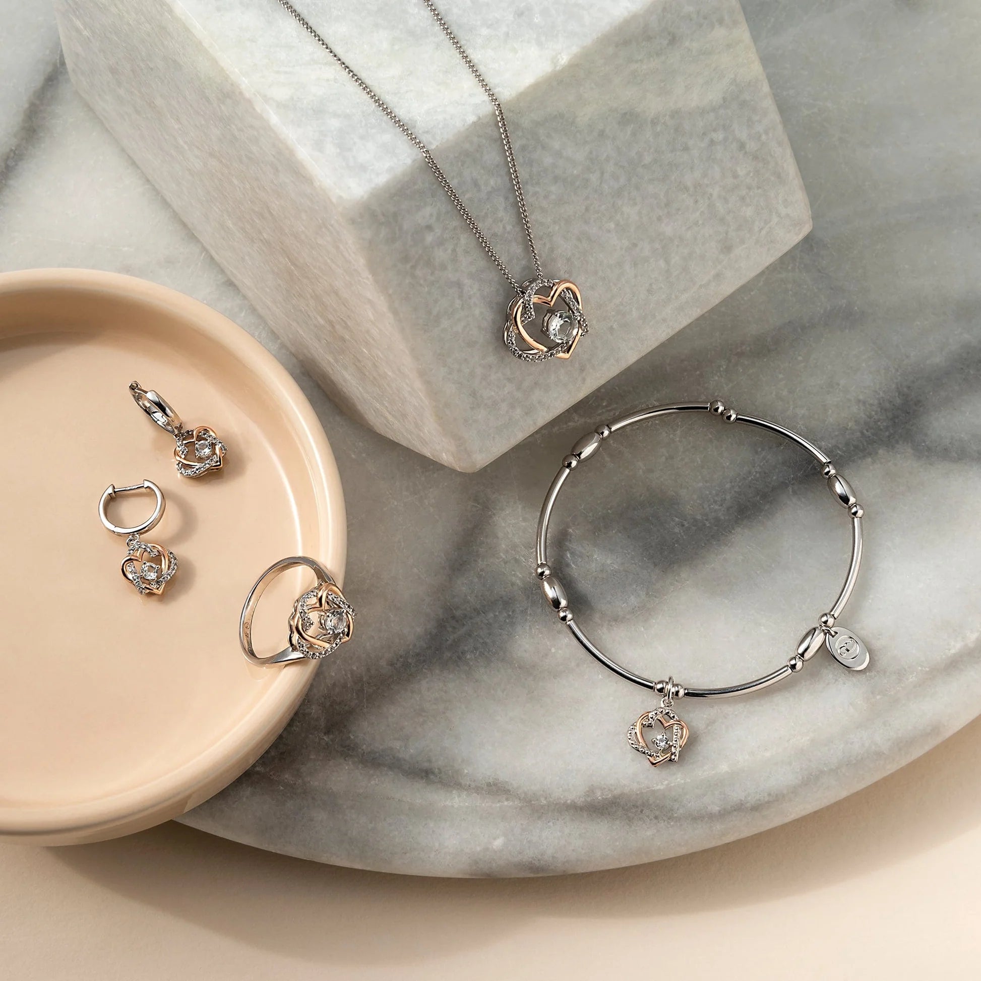 Clogau® Forever Yours Sterling Silver Heart Affinity Bracelet with Topaz