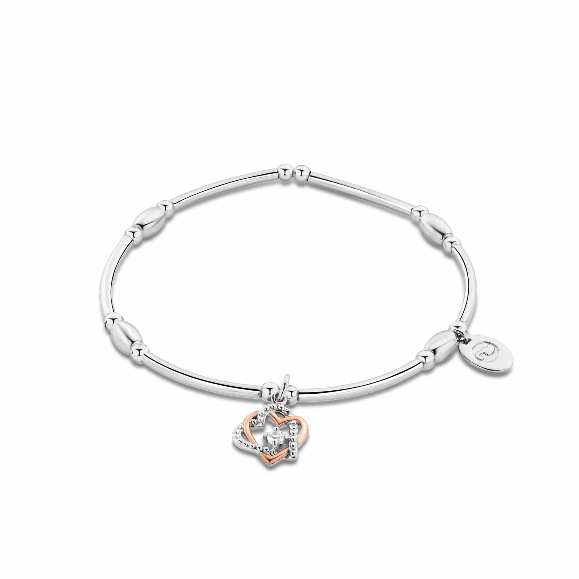 Clogau® Forever Yours Sterling Silver Heart Affinity Bracelet with Topaz