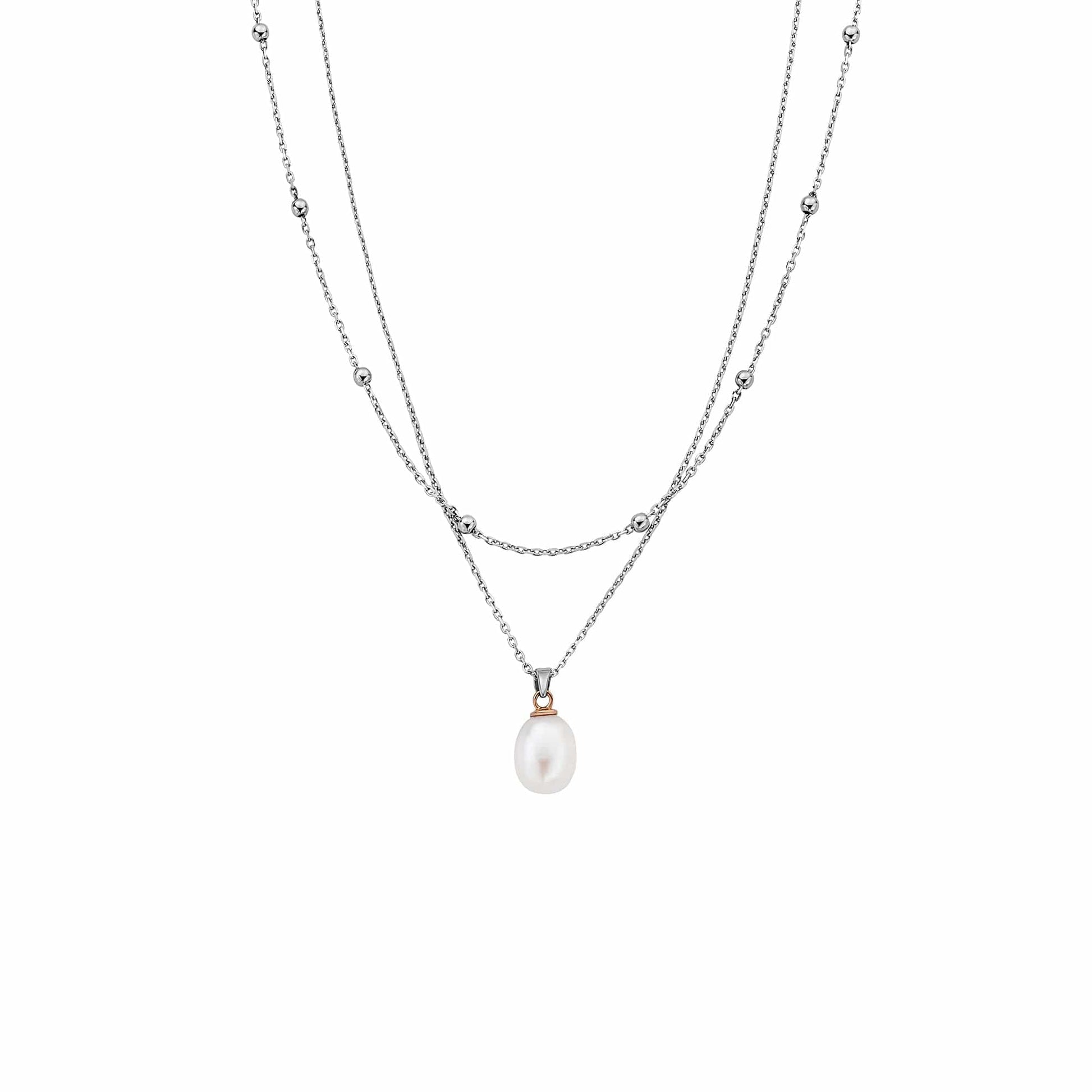Clogau® Nature's Wonder Sterling Silver Beachcomber Layered Necklace with Pearl