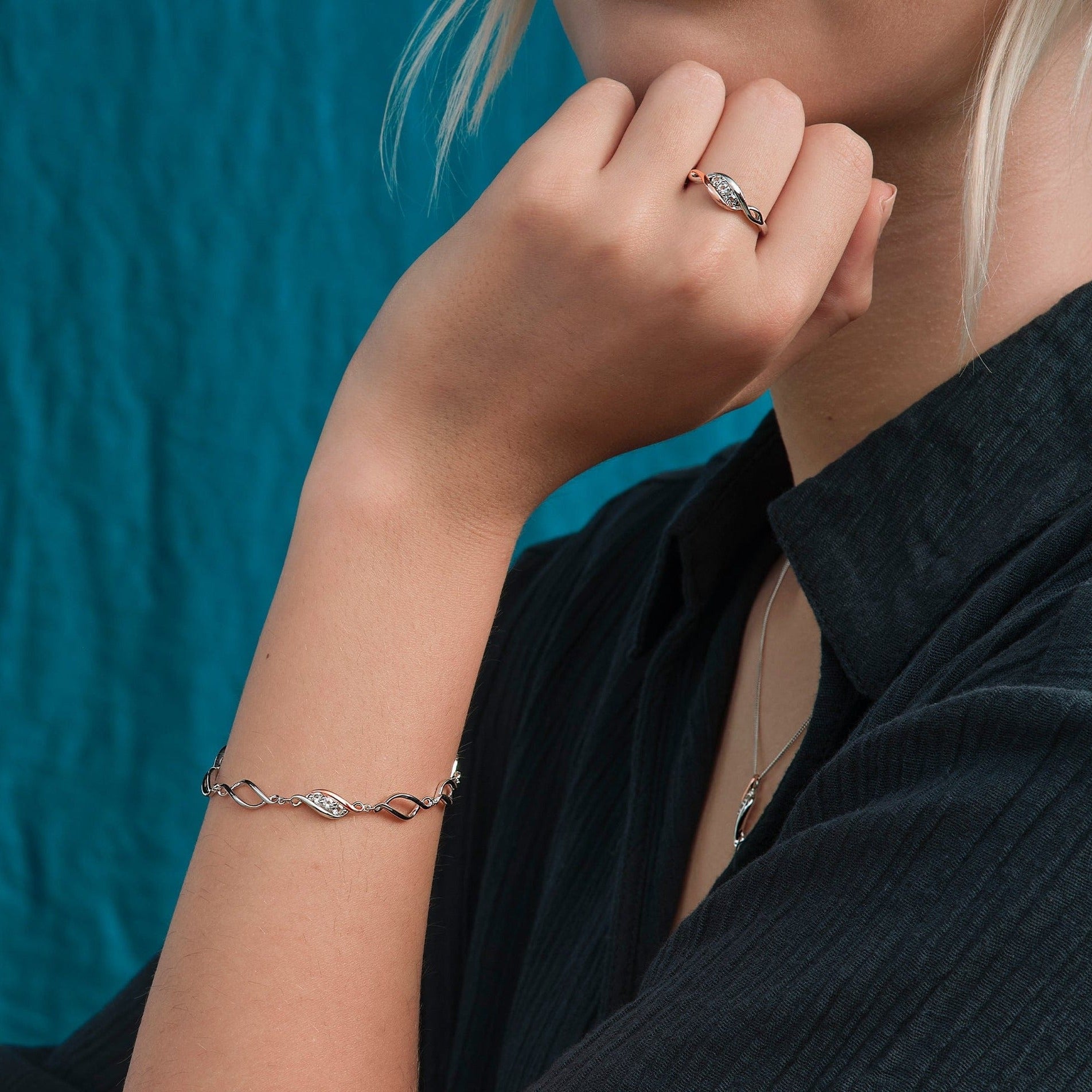 Clogau Past Present Future Silver Multi-Link Bracelet