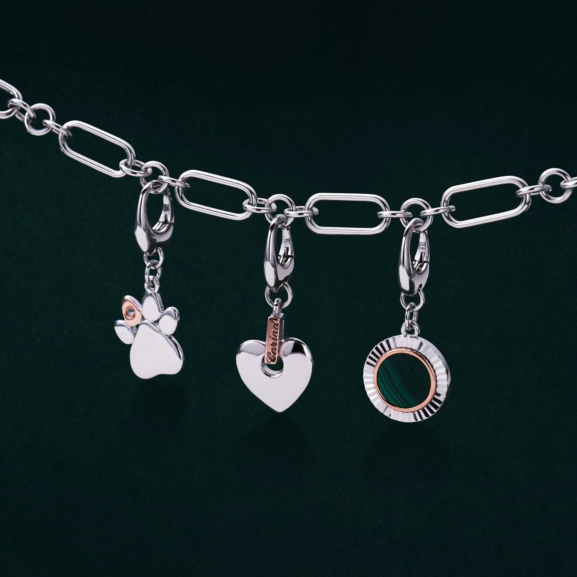 Clogau Tree of Life® Insignia Silver Paw Prints Charm