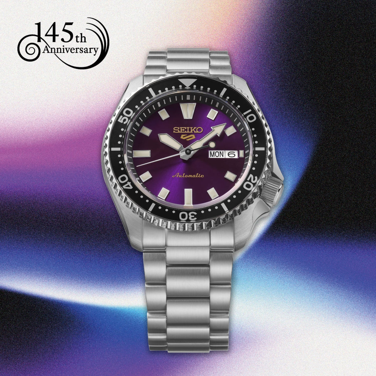 Seiko 145th Anniversary 5 Sports SKX Limited Edition Watch in Edo Purple