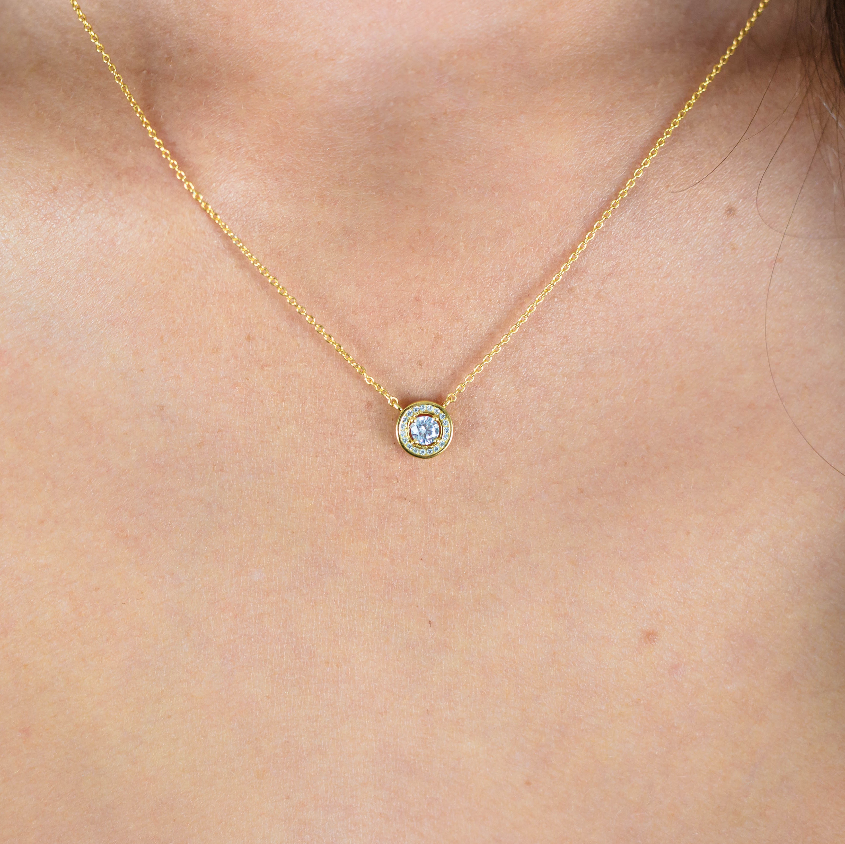 Georgini Yellow Gold Plated Silver Milestone Halo Pendant