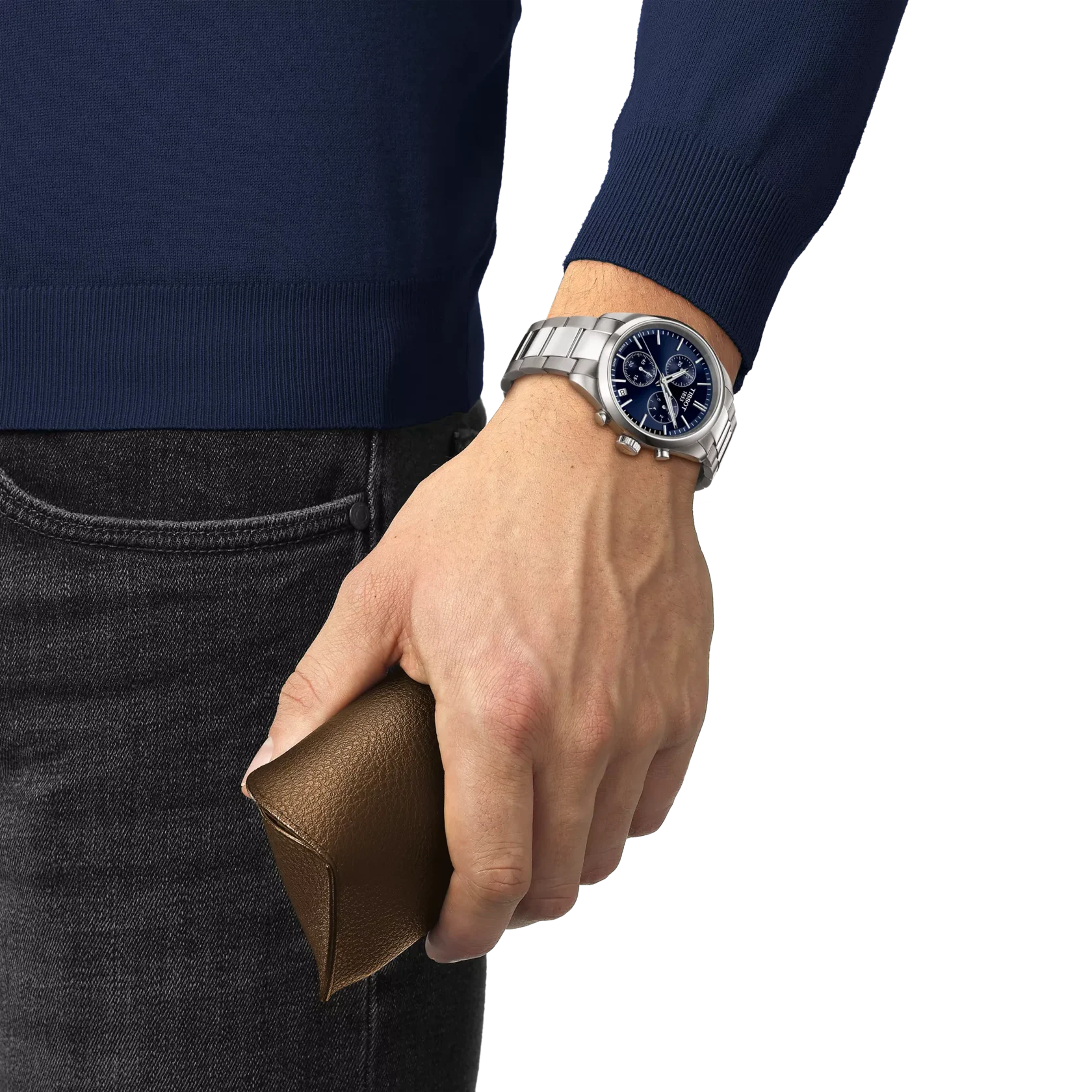 Tissot PR 100 40mm Blue Dial Chronograph Men's Watch