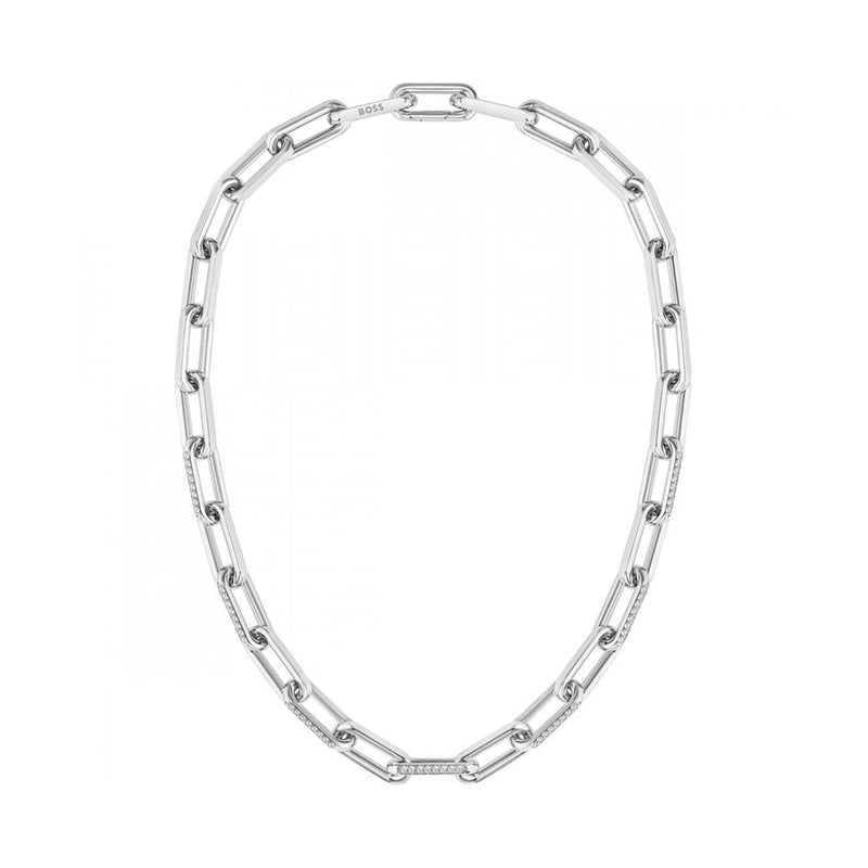 BOSS Stainless Steel Halia Link Necklace