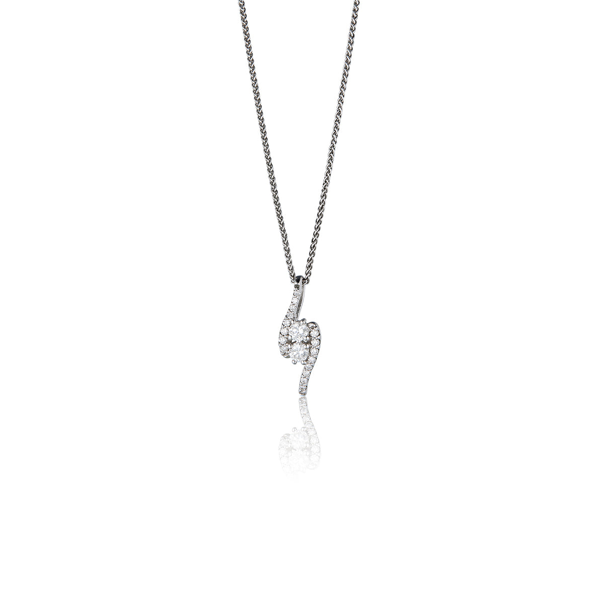 Diamond on sale wave necklace