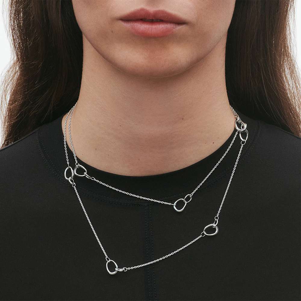 Georg Jensen Sterling Silver Offspring Sautoir Necklace