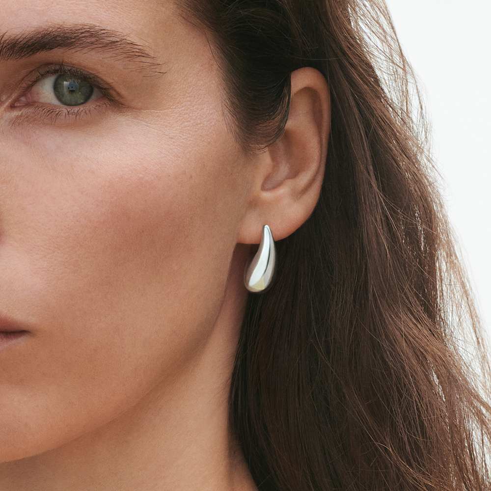 Georg Jensen Sterling Silver Reflect Earrings Small