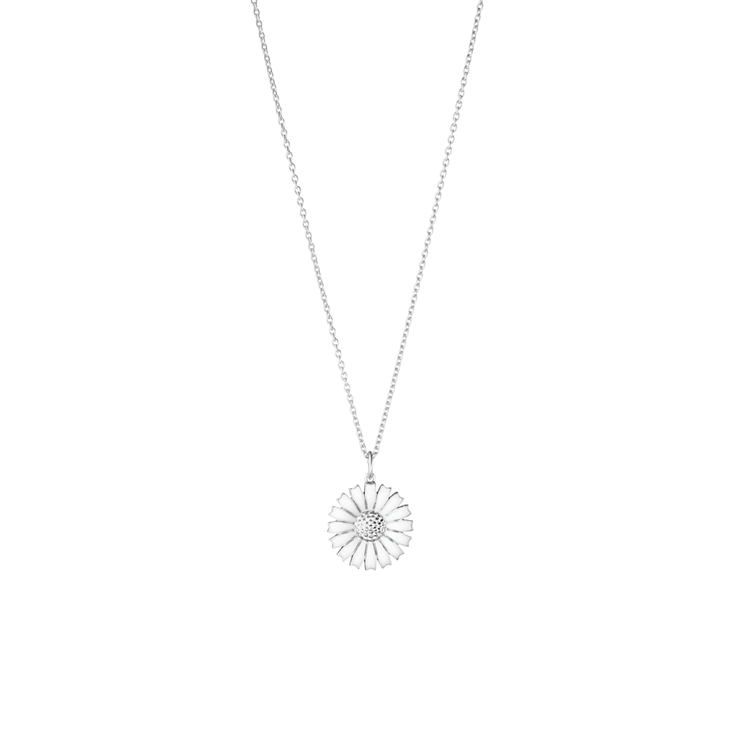 Georg Jensen Sterling Silver White Daisy Pendant