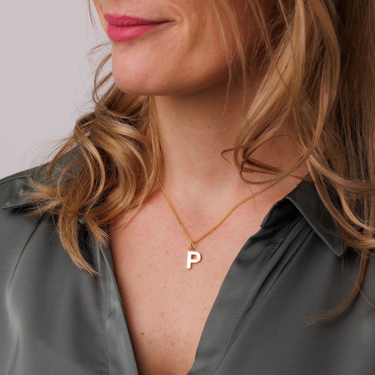 Steff Yellow Gold Vermeil & Diamond Initial Pendants