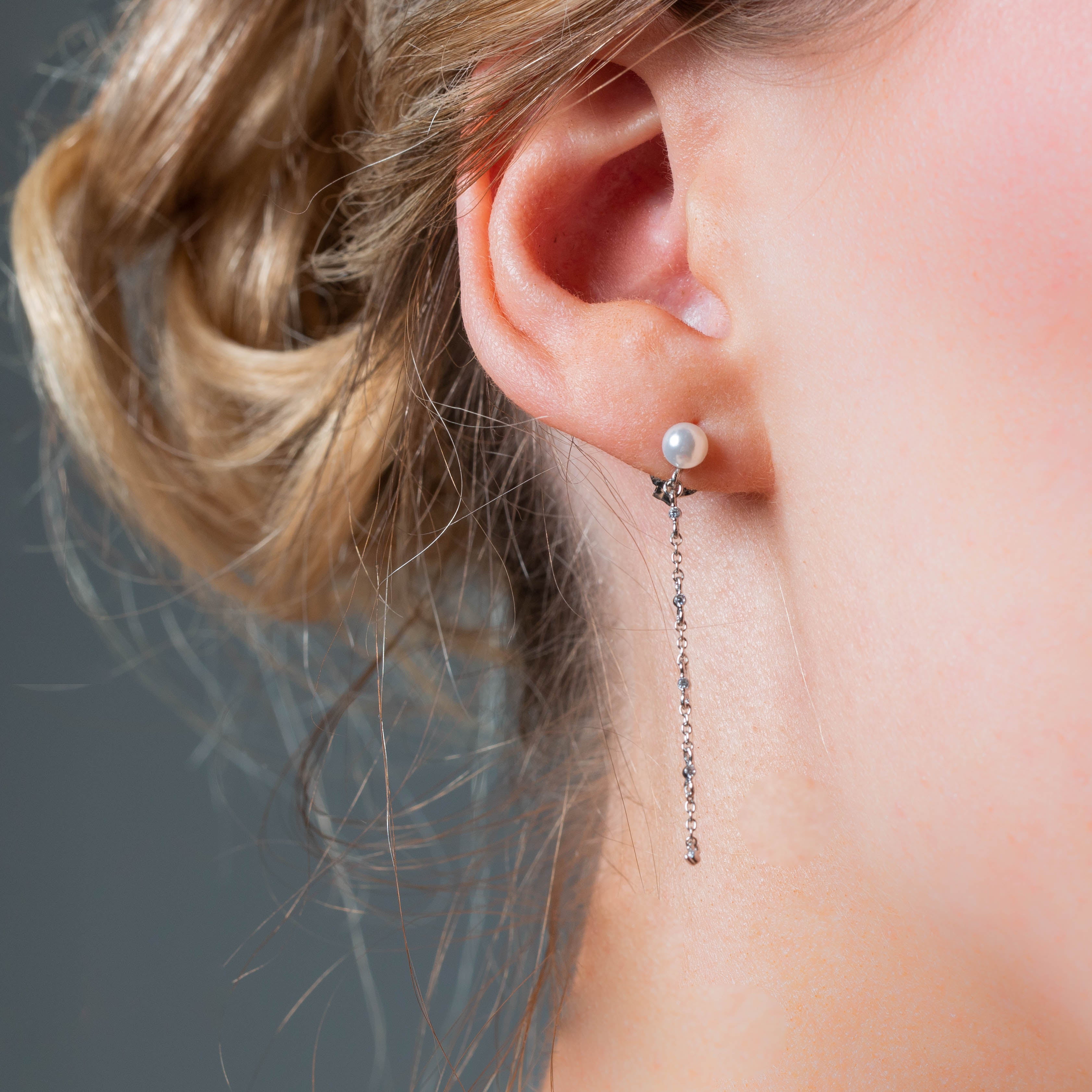 Georgini Red Carpet Silver & Pearl Globe Drop Earrings