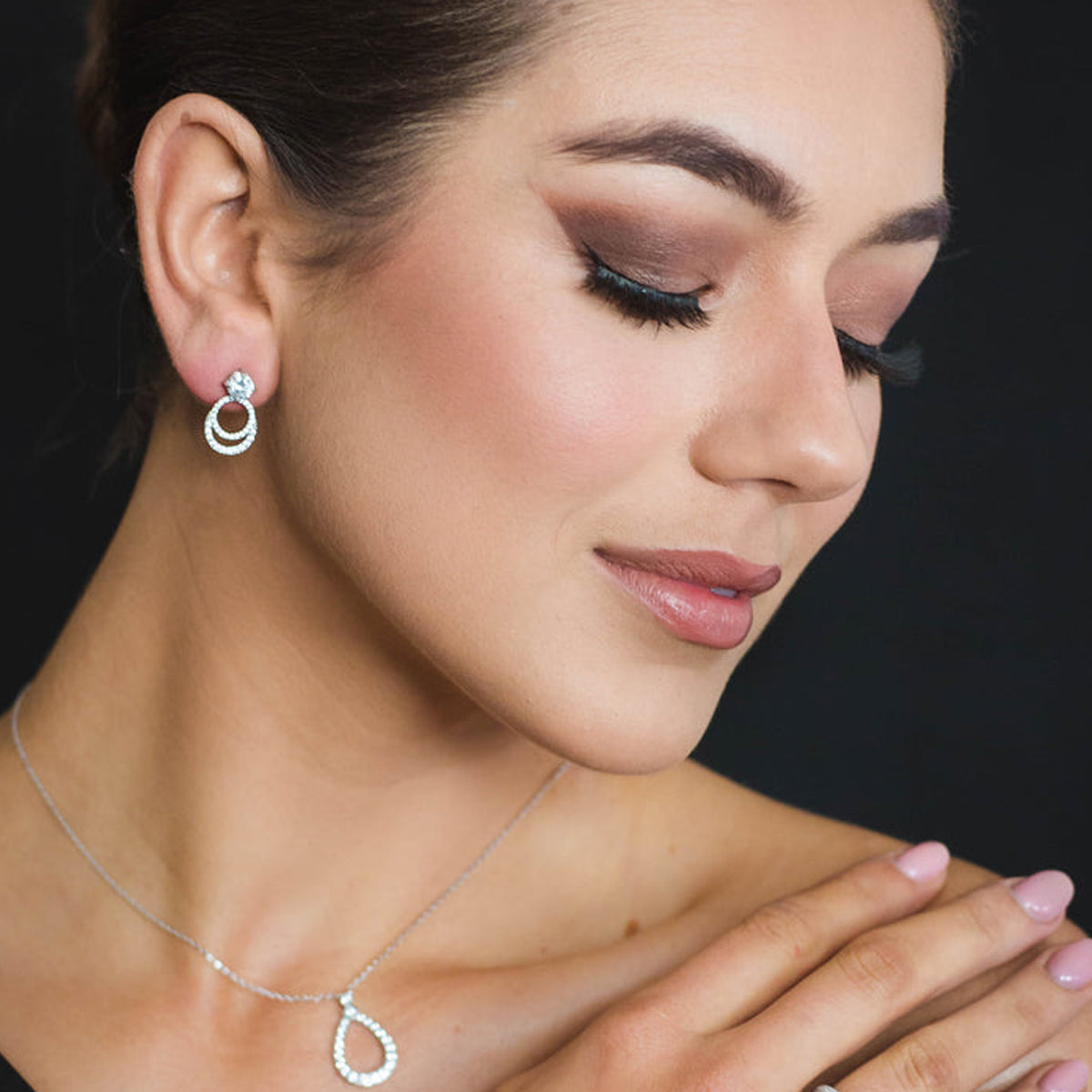 Georgini 925 Sterling Silver Goddess Luna Earrings