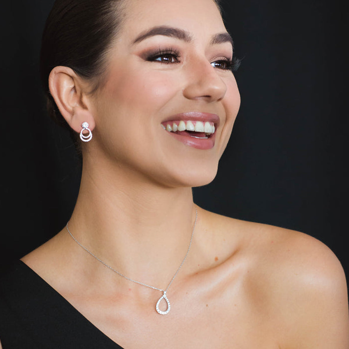 Georgini 925 Sterling Silver Goddess Luna Earrings