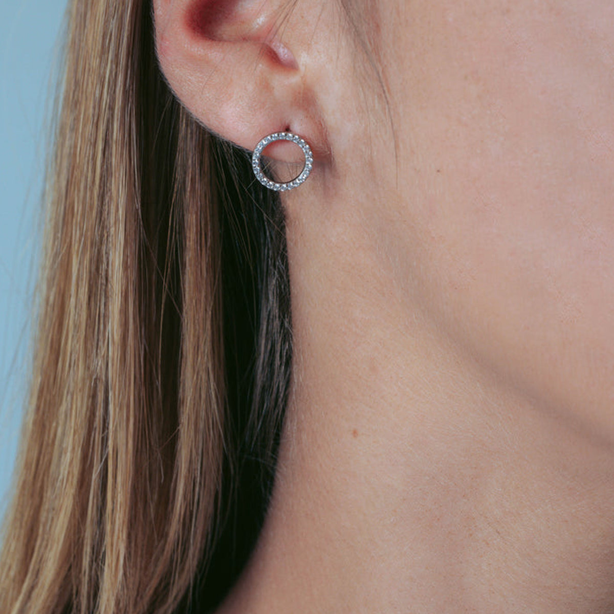 Georgini 925 Sterling Silver Ara Rhodium Earring