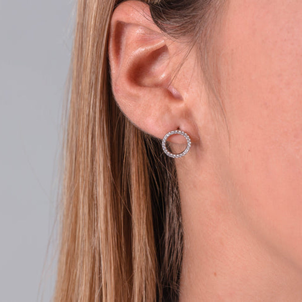 Georgini 925 Sterling Silver Ara Rhodium Earring