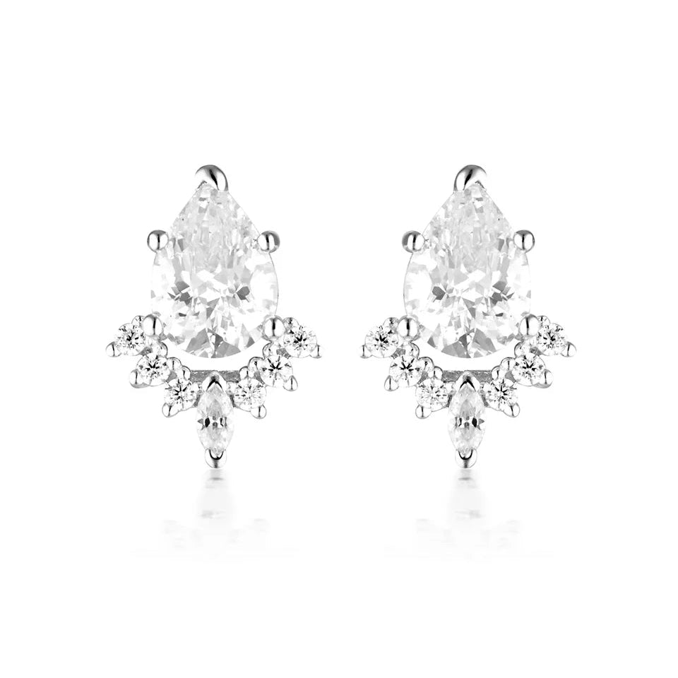 Georgini Sterling Silver Iconic Bridal Penelope Stud Earrings