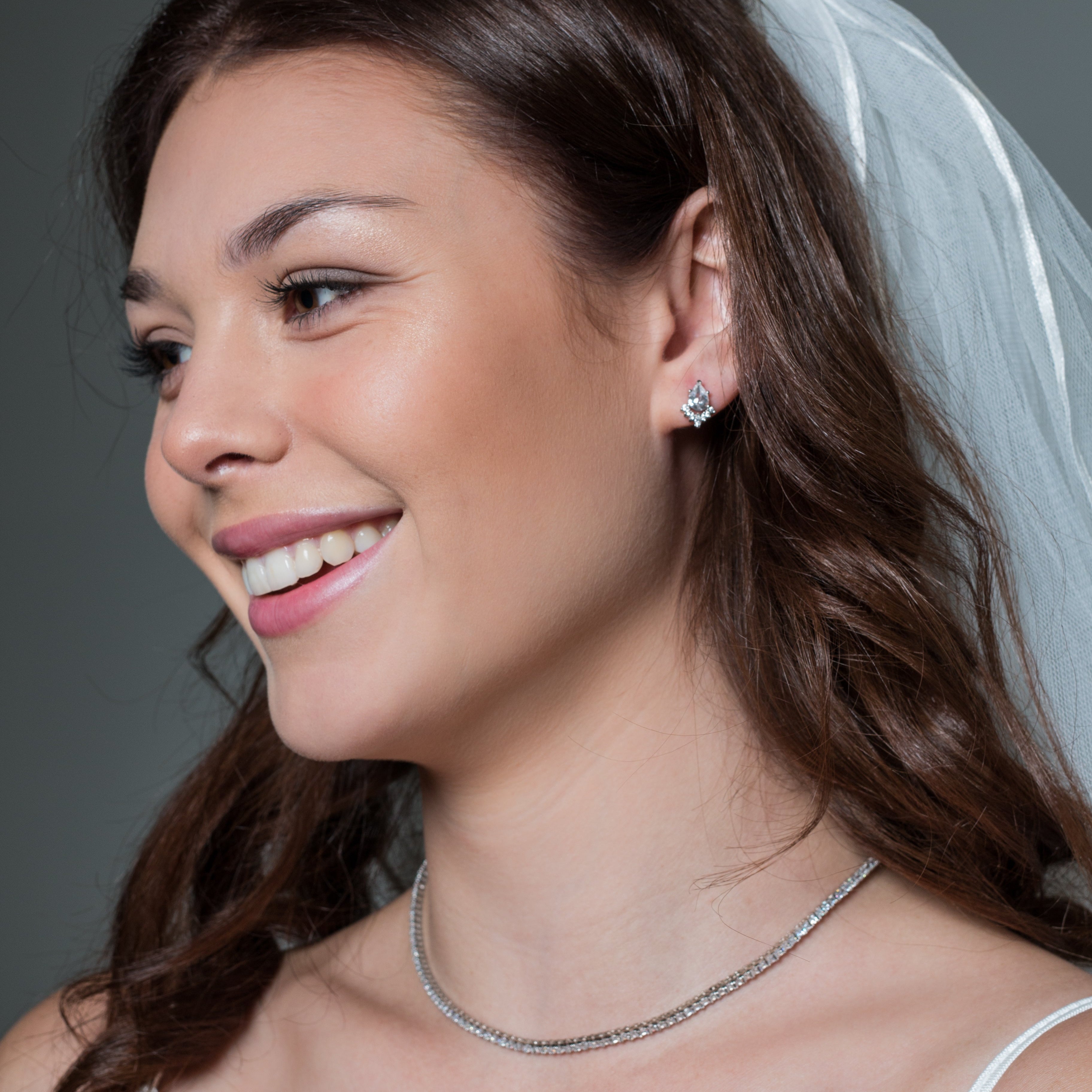 Georgini Sterling Silver Iconic Bridal Penelope Stud Earrings