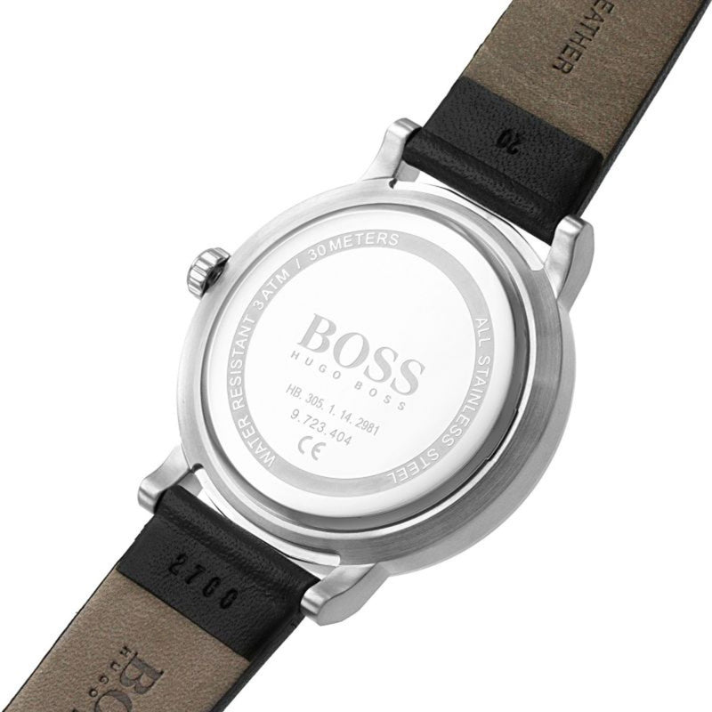 BOSS Leather Watch & Leather Bracelet Set