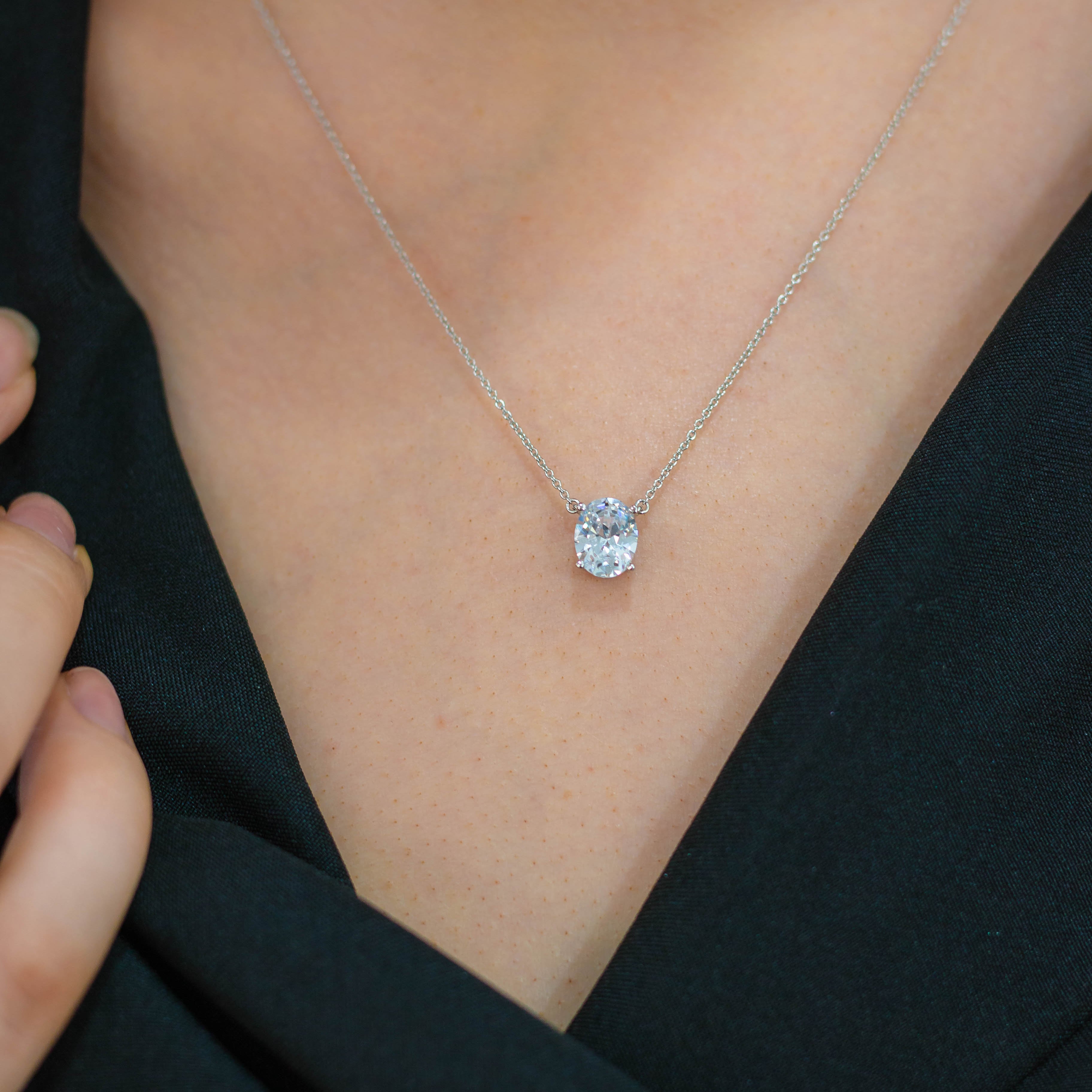 Georgini A Christmas Journey Sterling Silver Ellipse Pendant