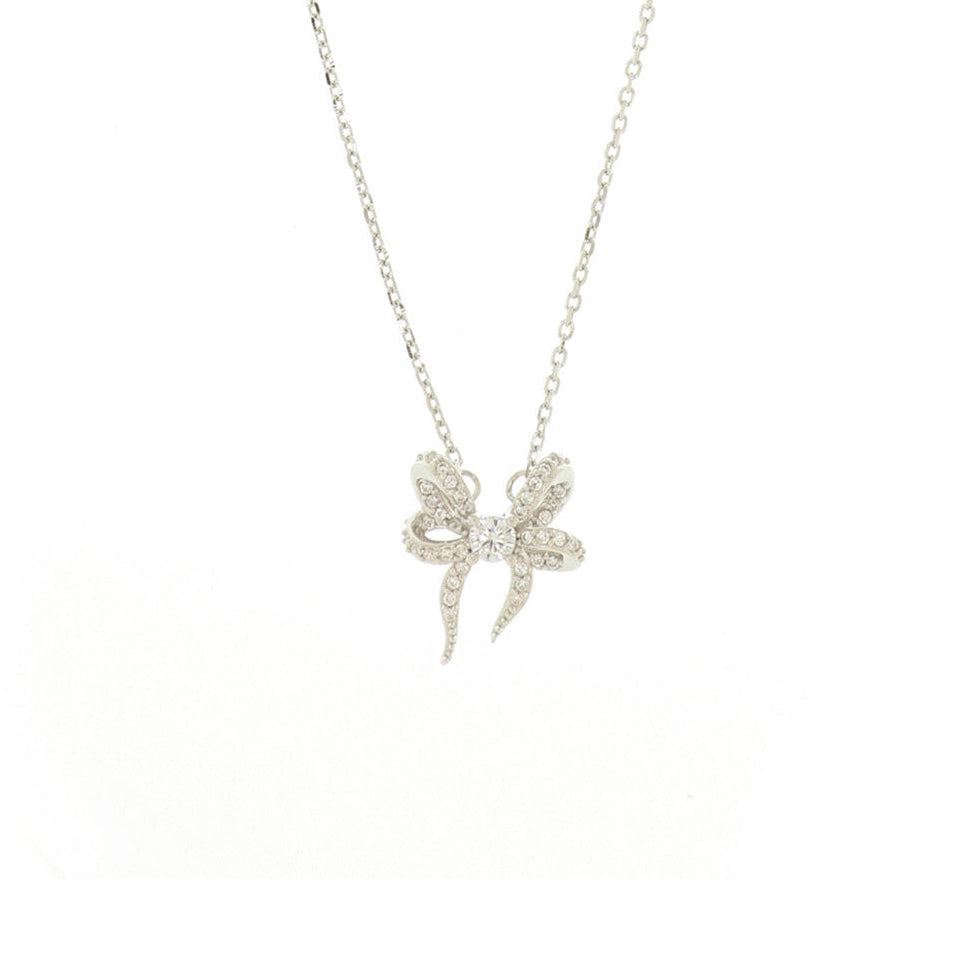 Georgini Sterling Silver Sweetheart Bow Necklace