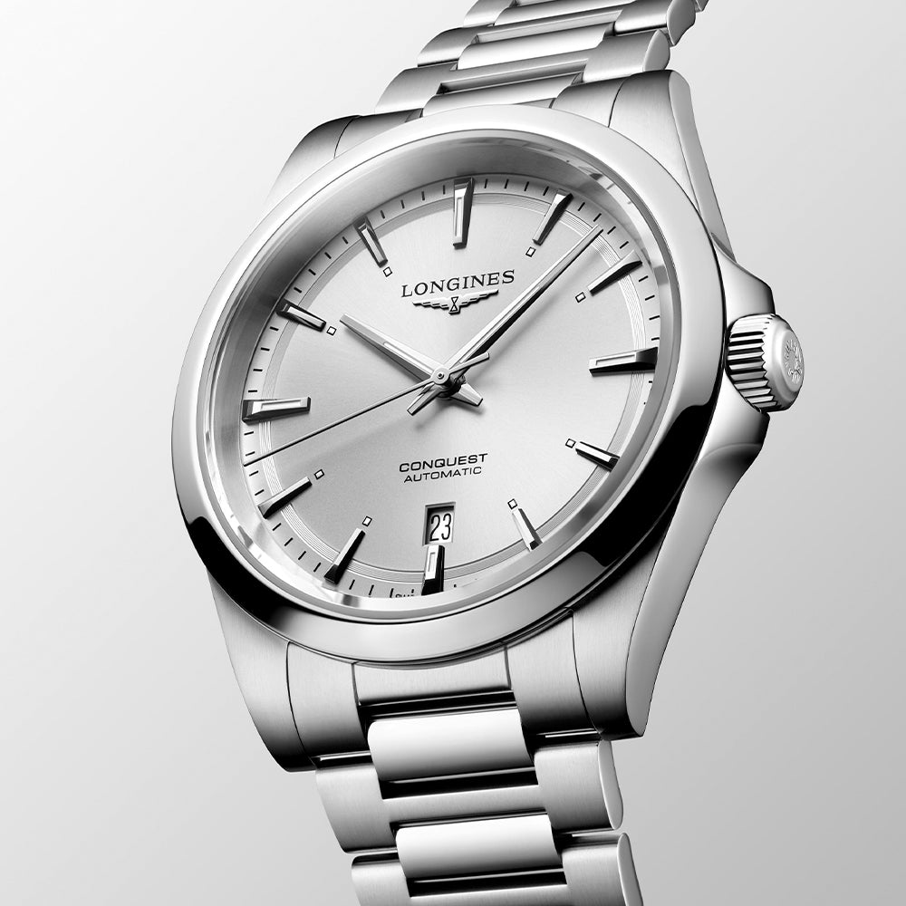 Longines Conquest 2023 41mm Silver Automatic Men's Watch