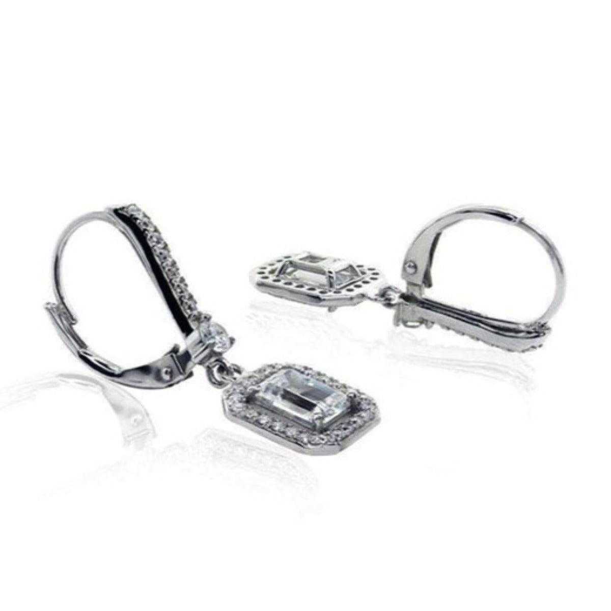 CARAT* London Sterling Silver Moxie Emerald Earrings