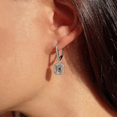 CARAT* London Sterling Silver Moxie Emerald Earrings