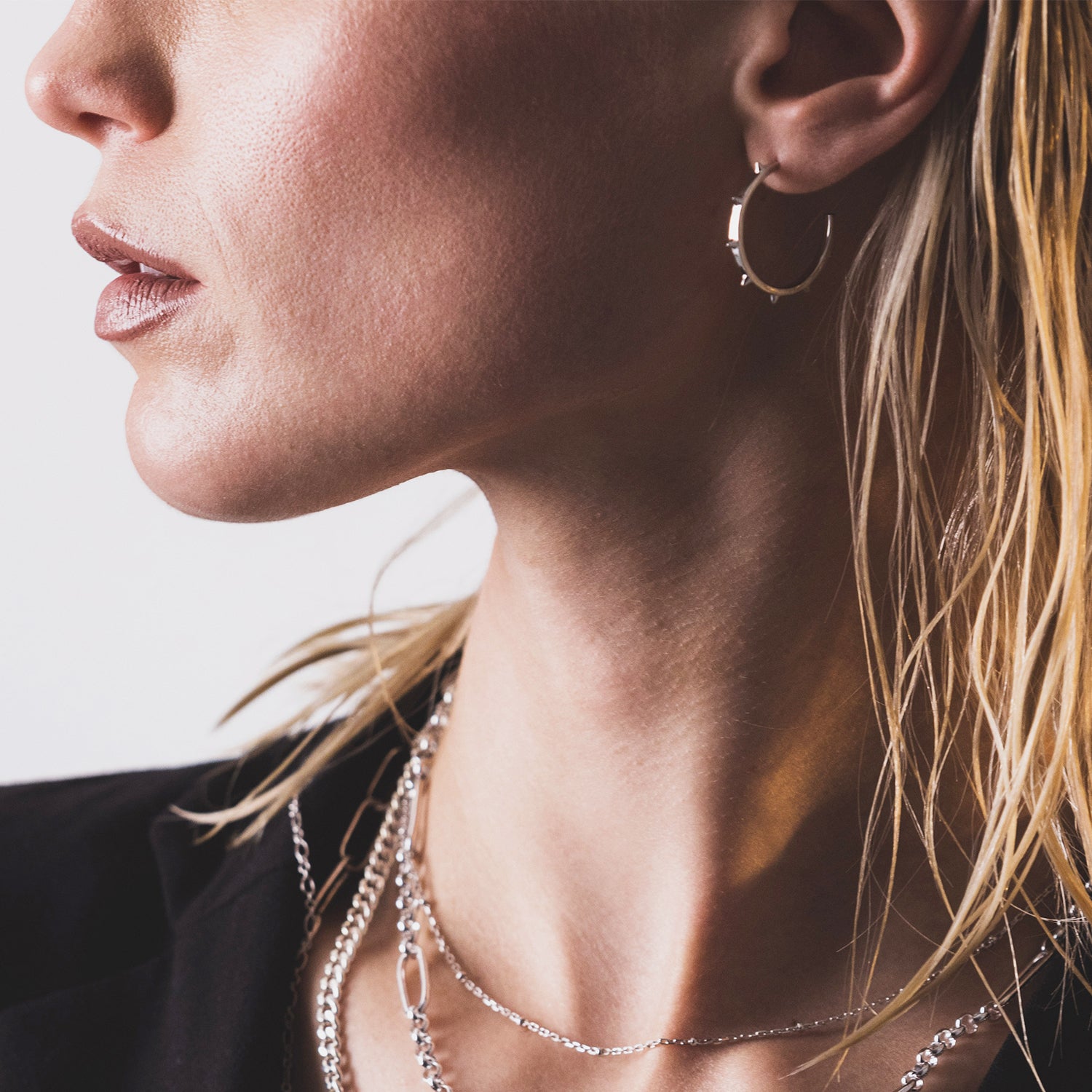 Steff Soho Medium Spike Hoop Earrings