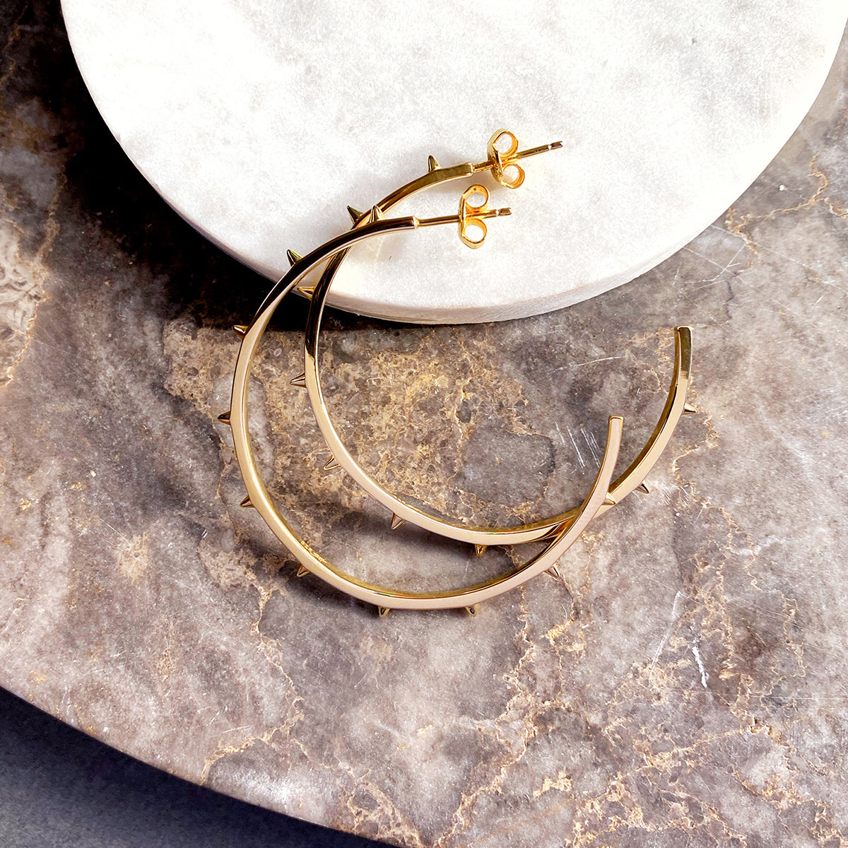 Steff Soho Large Spike Hoop Earrings