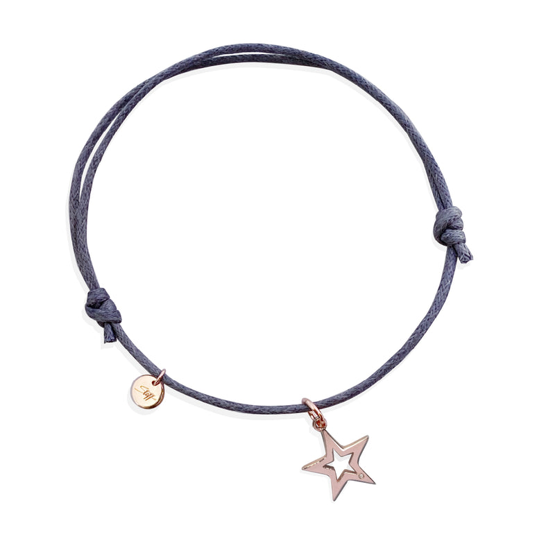Steff Friendship Bracelet with Rose Gold Vermeil Star Charm