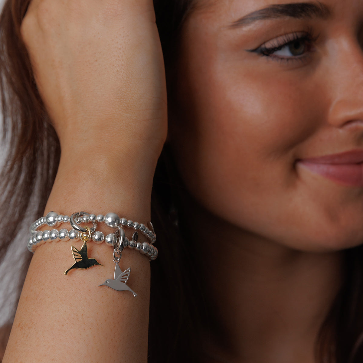 Steff Silver & Diamond Hummingbird Charm