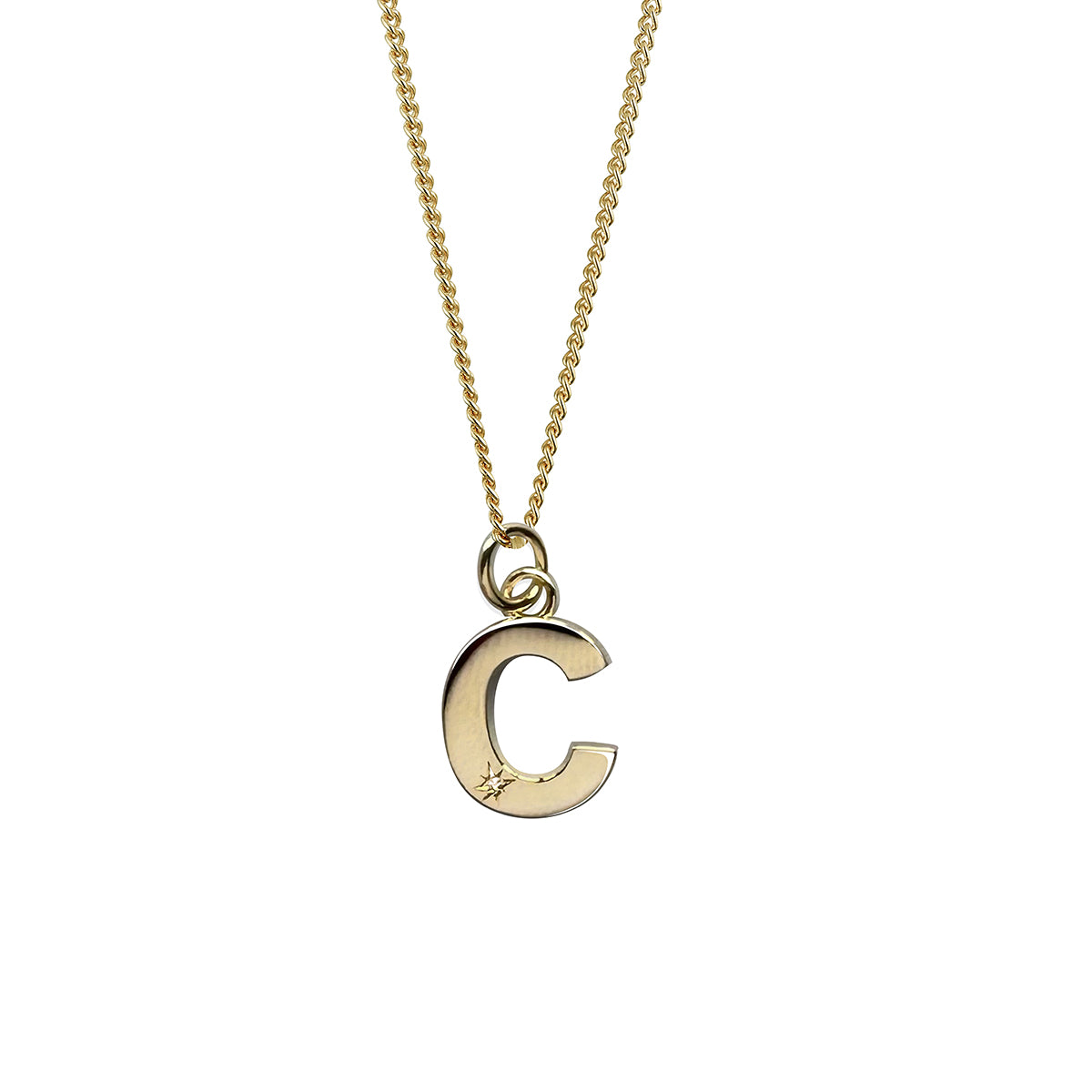 Steff Yellow Gold Vermeil & Diamond Initial Pendants