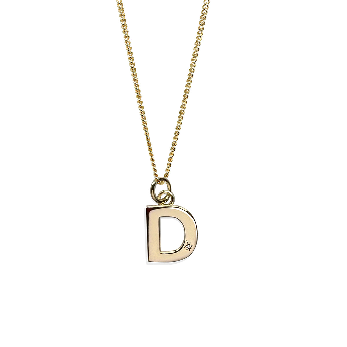 Steff Yellow Gold Vermeil & Diamond Initial Pendants