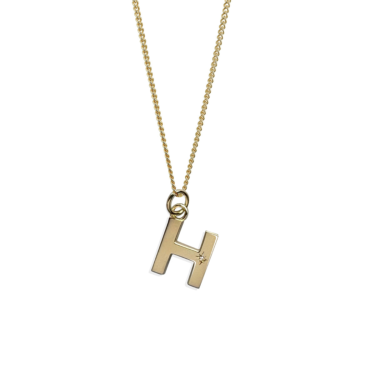Steff Yellow Gold Vermeil & Diamond Initial Pendants