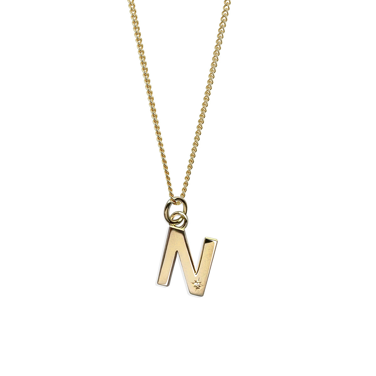 Steff Yellow Gold Vermeil & Diamond Initial Pendants