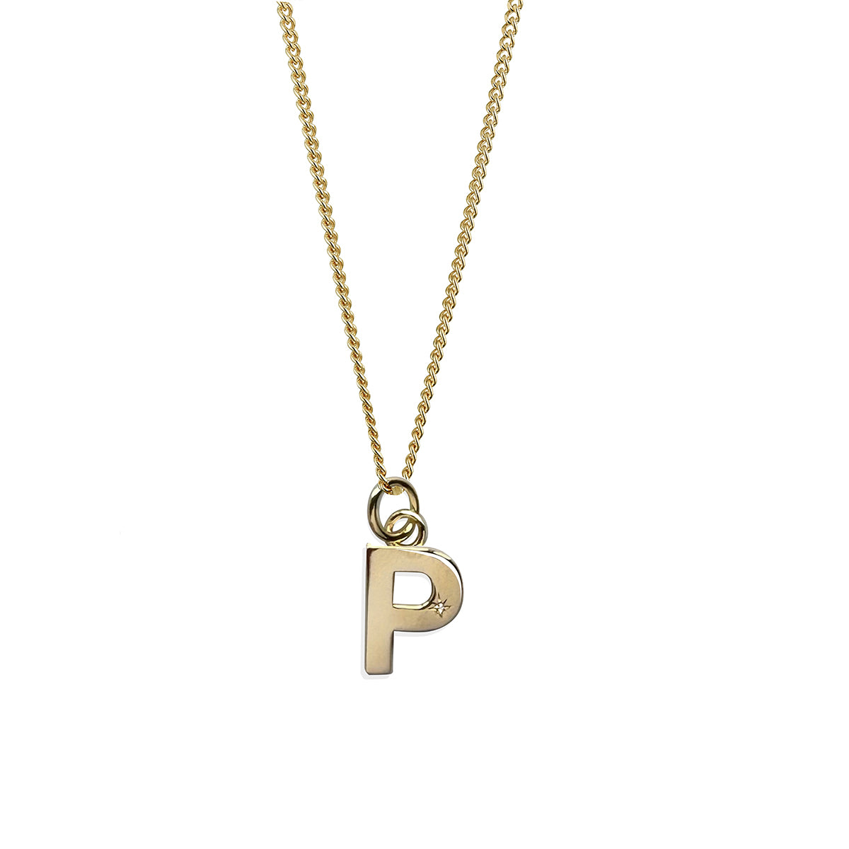 Steff Yellow Gold Vermeil & Diamond Initial Pendants