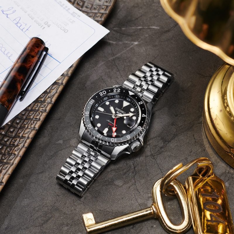 Seiko 5 Sports ‘Black Grape’ GMT SKX Re-Interpretation Men's Watch