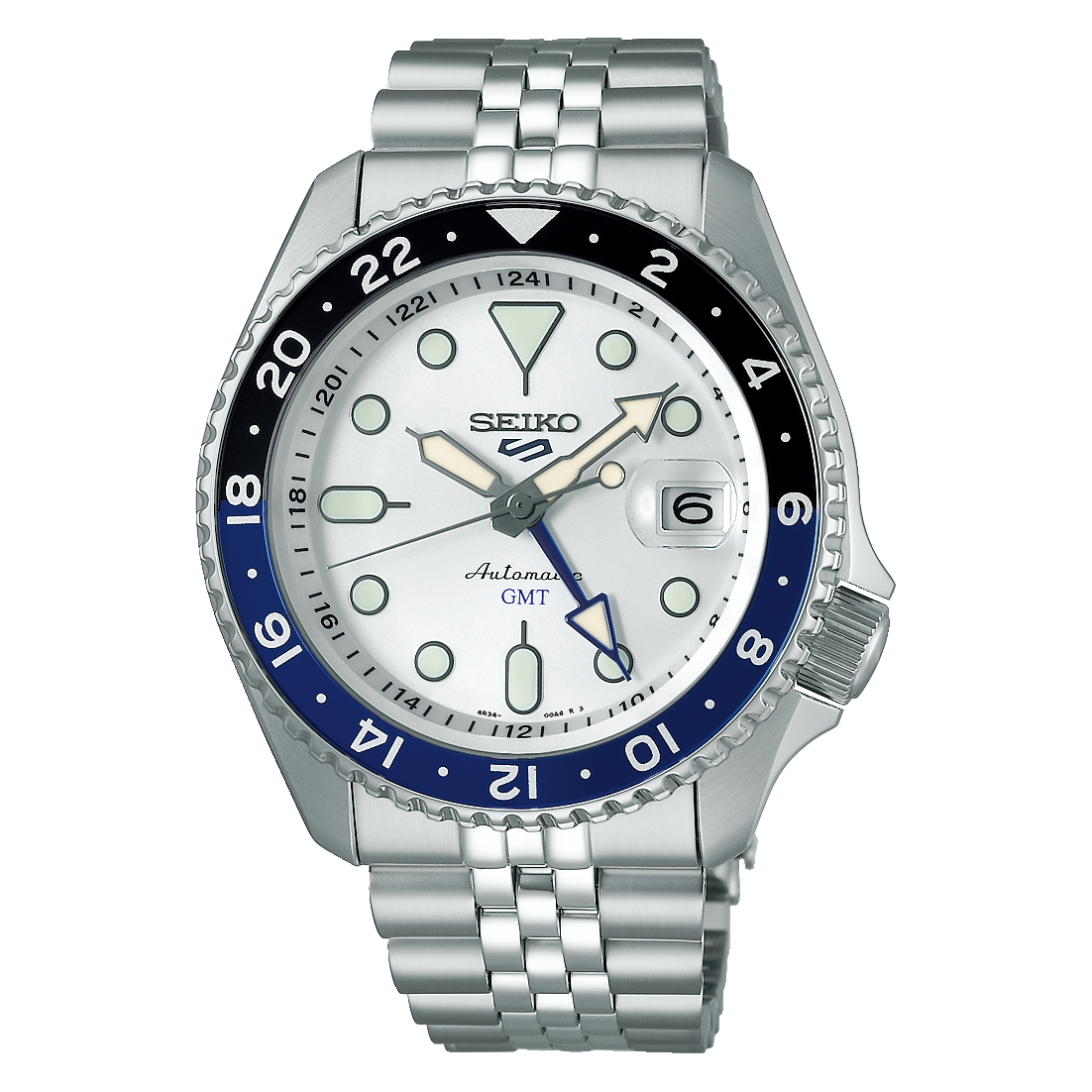 Seiko Seiko 5 Sports SKX GMT Sky Blue Silver Cloud Men's Watch