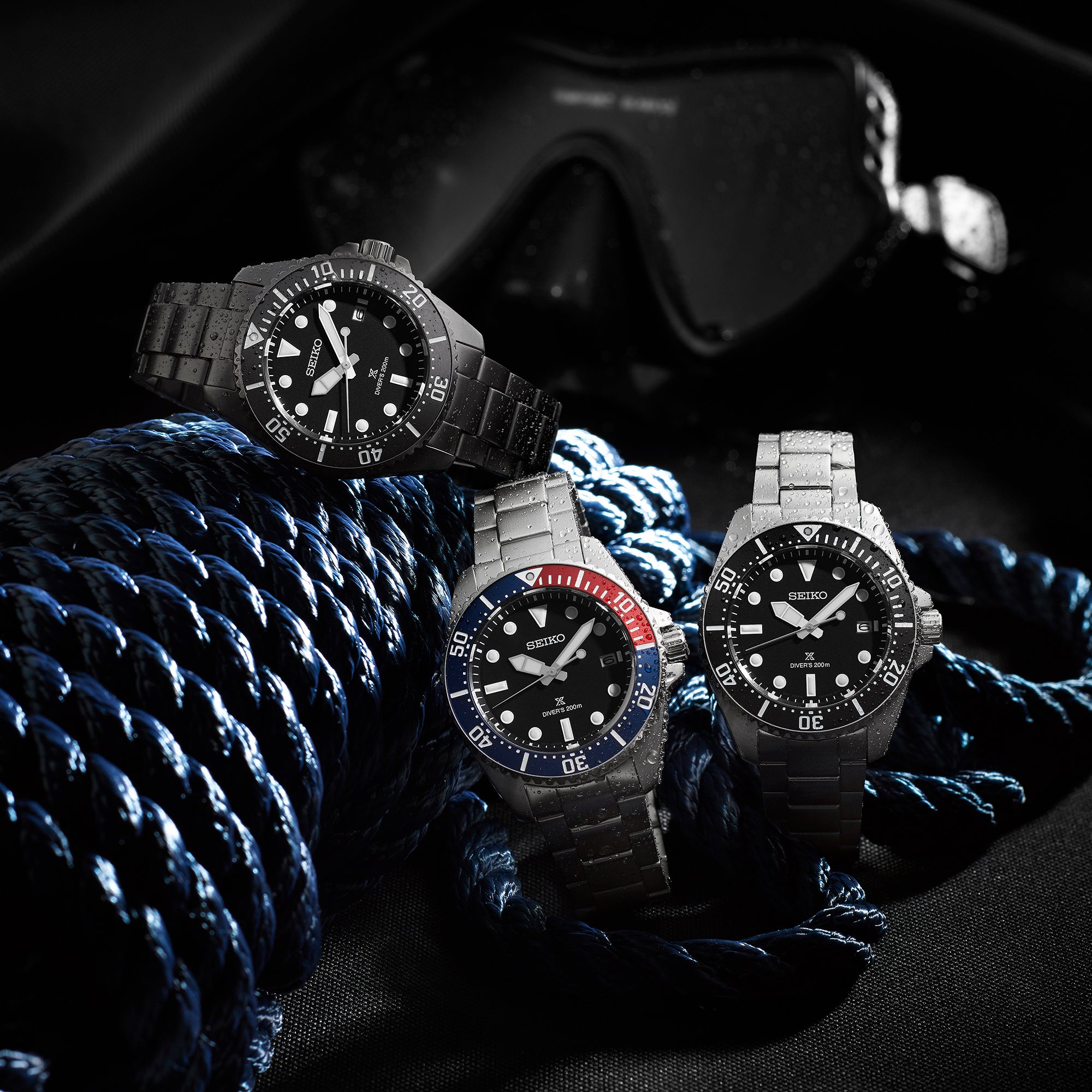 Seiko Prospex Solar Diver’s in Blue-Red-Blue Men's Watch