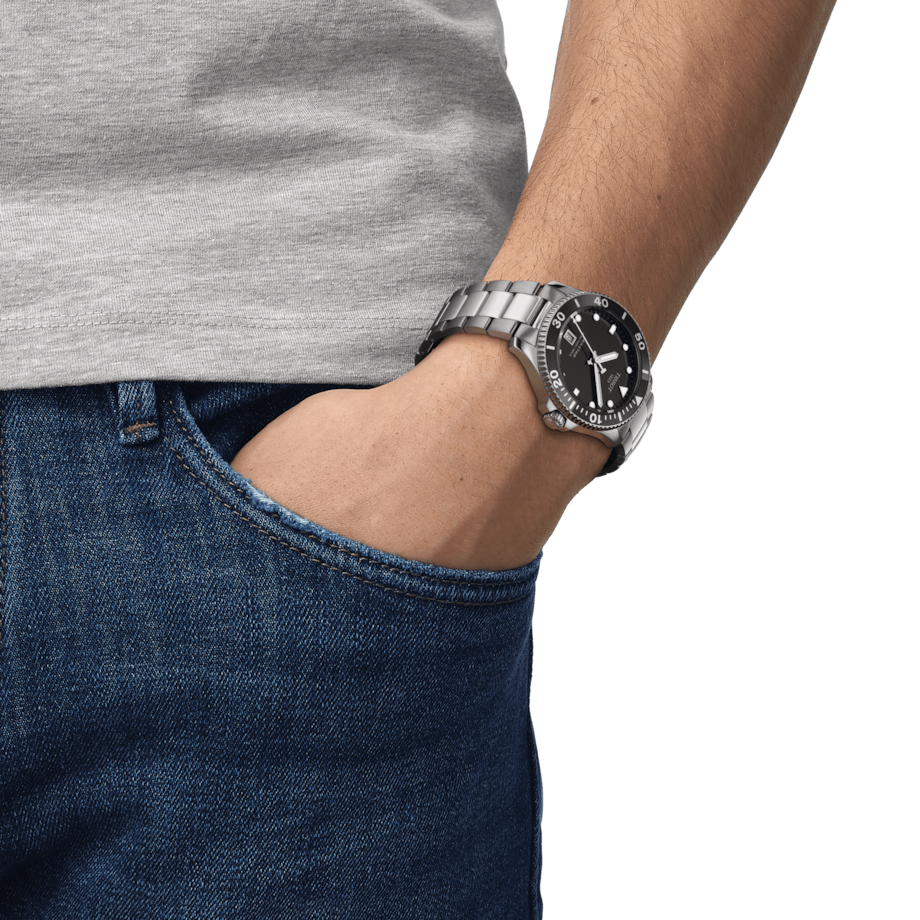 Tissort Seastar 1000 40mm Black Swiss Quartz Unisex Watch