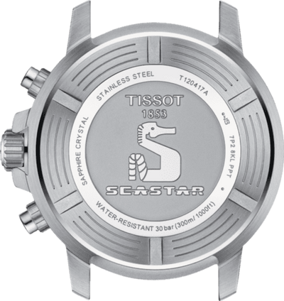 Tissot SeaStar 1000 Chronograph 45.5mm Black Swiss Quartz Men's Watch T1204171708101 - Steffans Jewellers