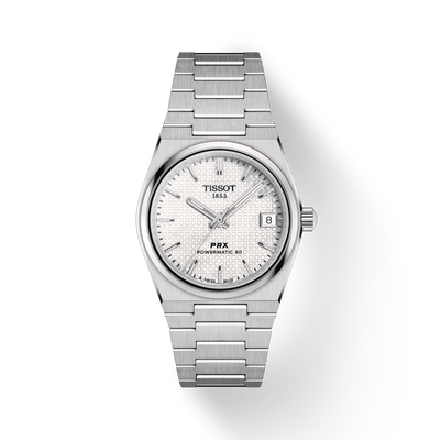 Tissot PRX POWERMATIC 80 35MM White Mother Of Pearl Automatic Ladies Watch