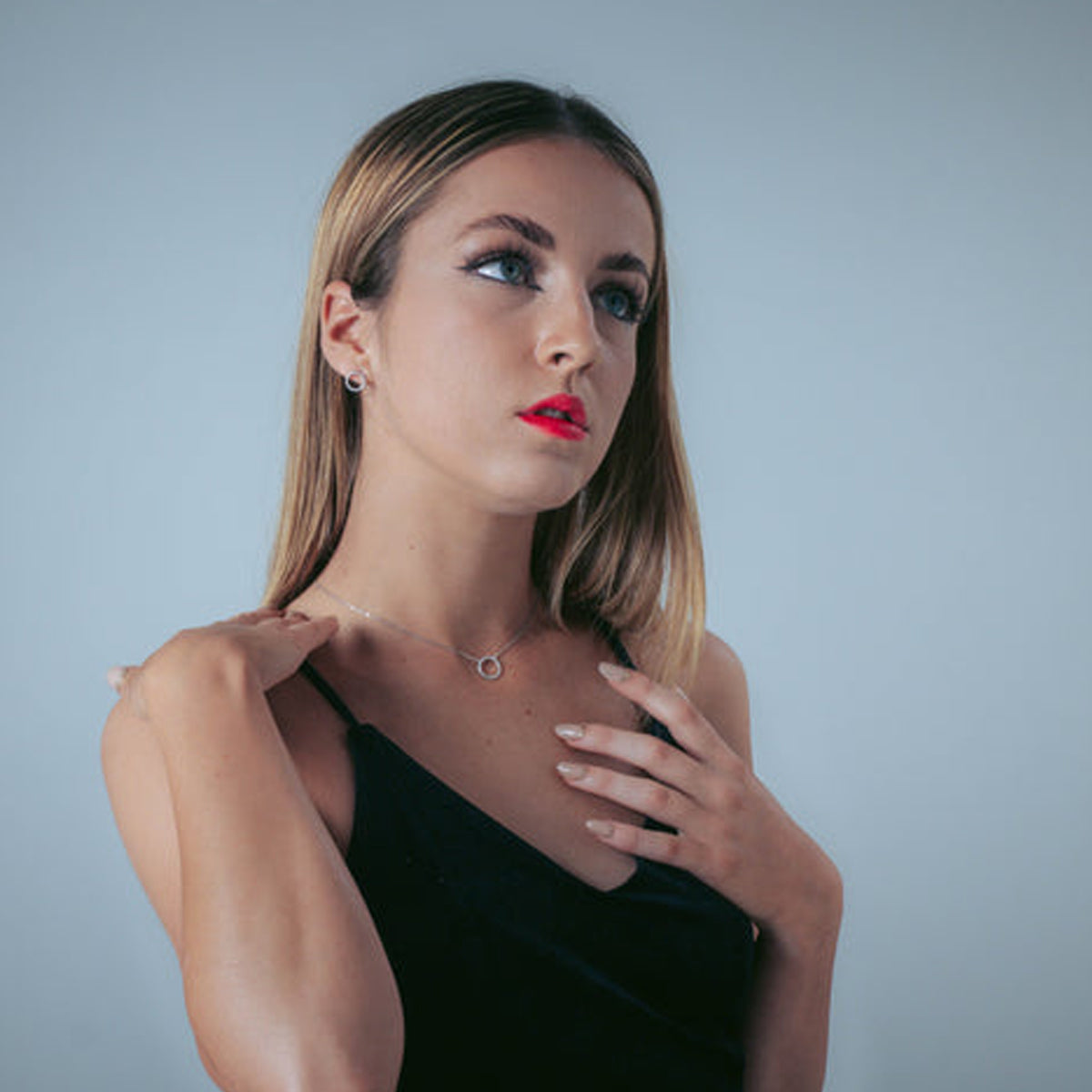 Georgini 925 Sterling Silver Ara Rhodium Earring