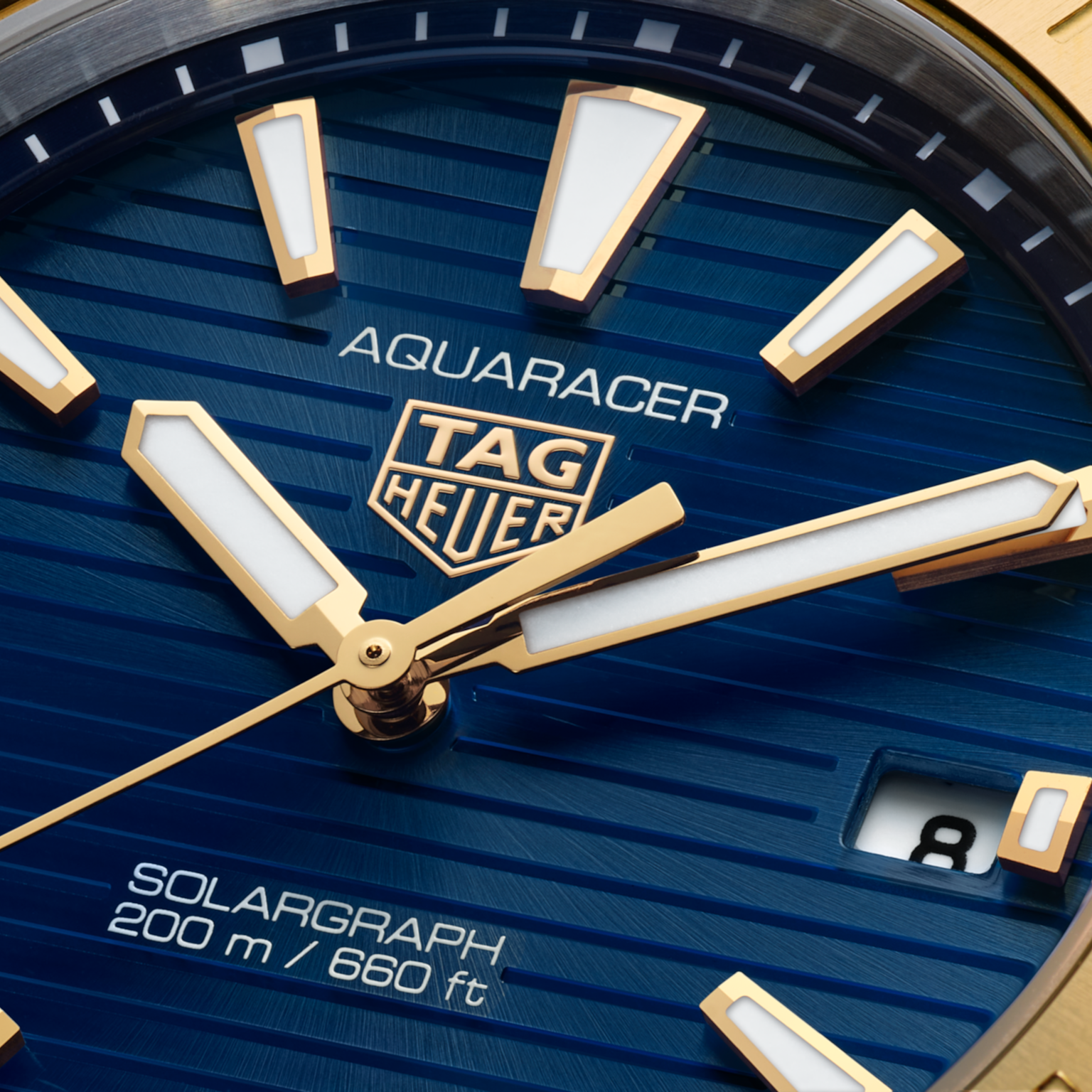 TAG Heuer Silver & Yellow Gold Aquaracer Professional 200 SolargraphMen's Watch