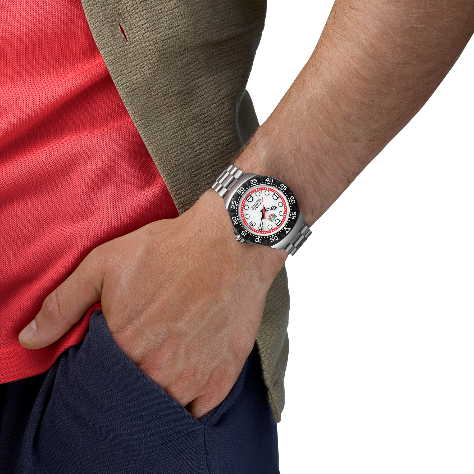 TAG Heuer Black & Red Formula 1 Solargraph Men's Watch