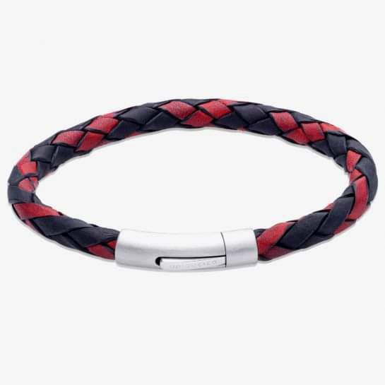 Steffans Special Edition Saracens Foundation Red/Black Leather Bracelet