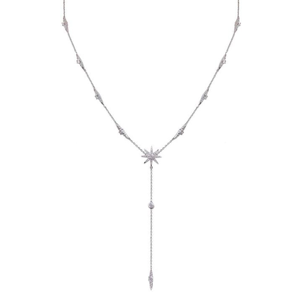 CARAT* London Sterling Silver Mimosa Drop Pendant Necklace